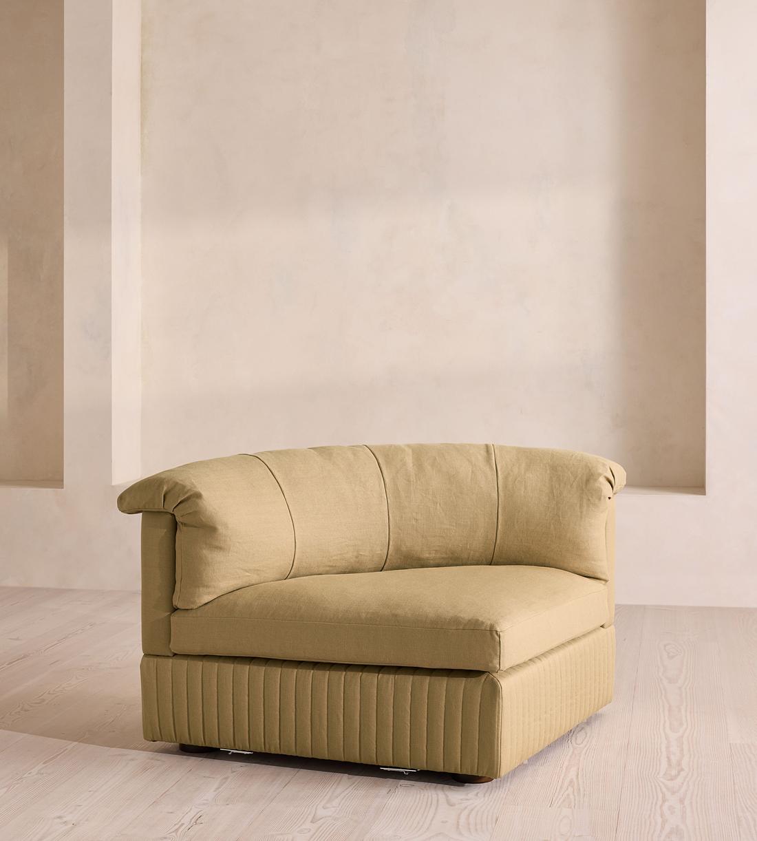 Oona Modular Sofa - Corner Module - Linen - Wheat - UK - Image 1