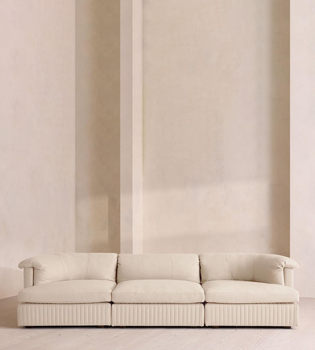 Oona Sectional Sofa - Four Seater - Linen - Bisque - US - Listing - Image 4