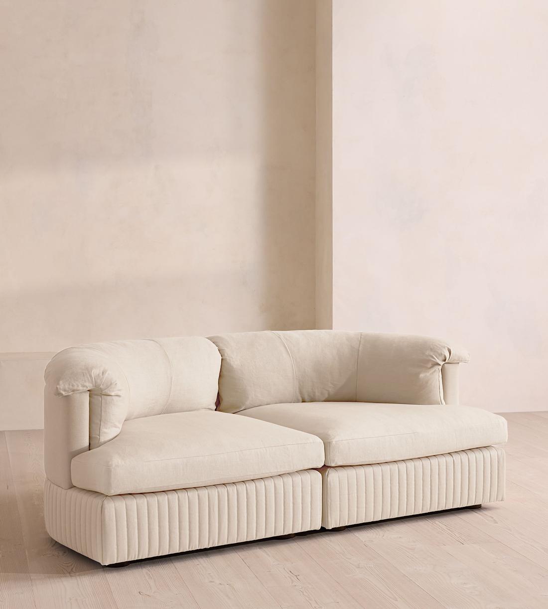 Oona Modular Sofa - Three Seater - Linen - Bisque - UK - Listing - Image 2