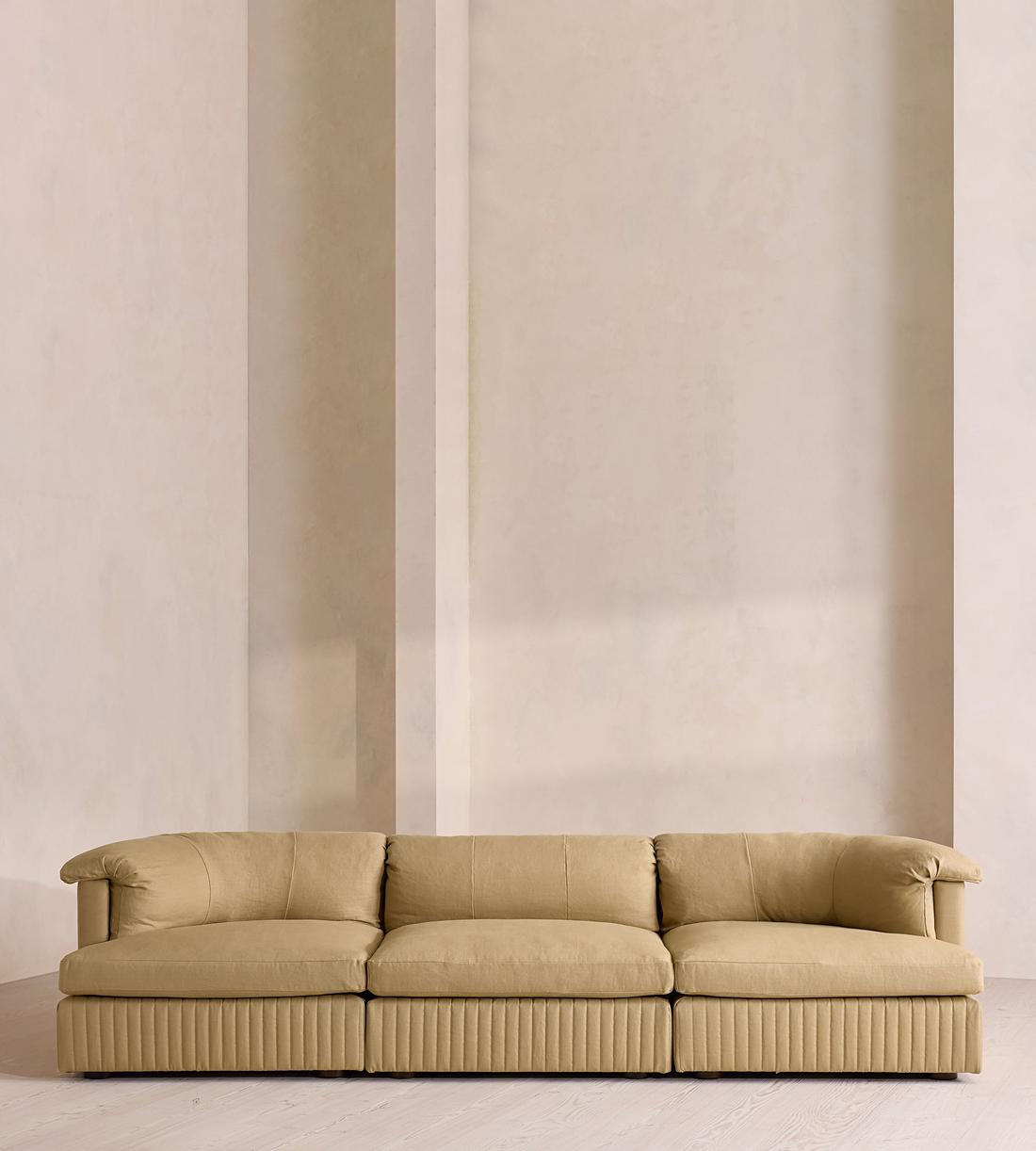 Oona Modular Sofa - Four Seater - Linen - Wheat - UK - Listing - Image 1
