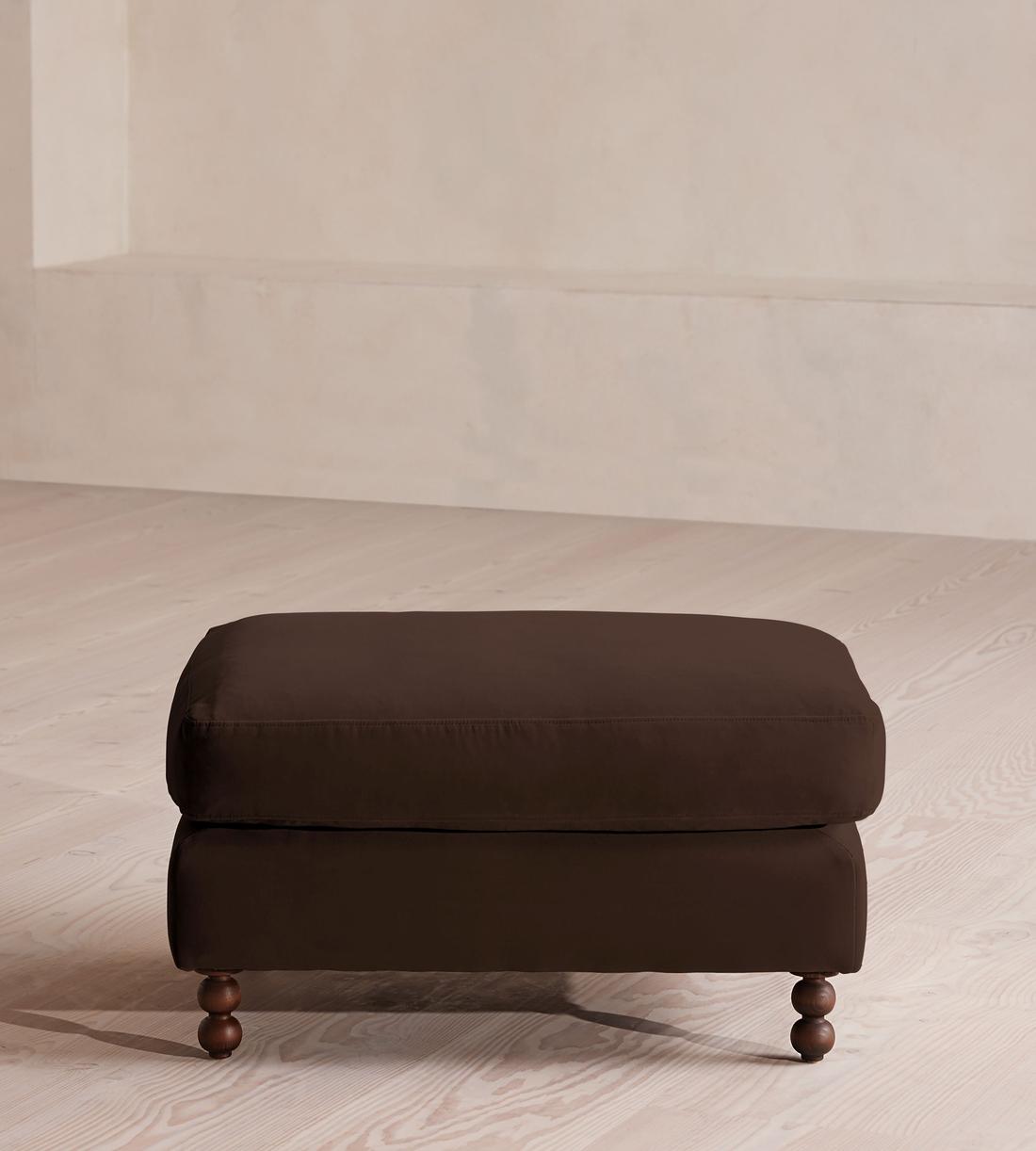 Audrey Square Ottoman - Sofa - Velvet - Chocolate - Listing - Image 2
