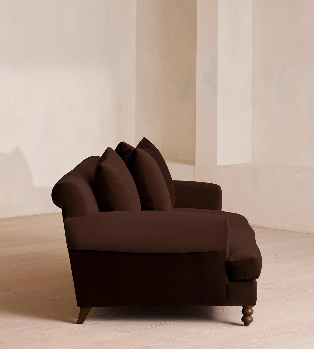 Audrey Three Seater - Sofa - Velvet - Chocolate - Images - Image 3