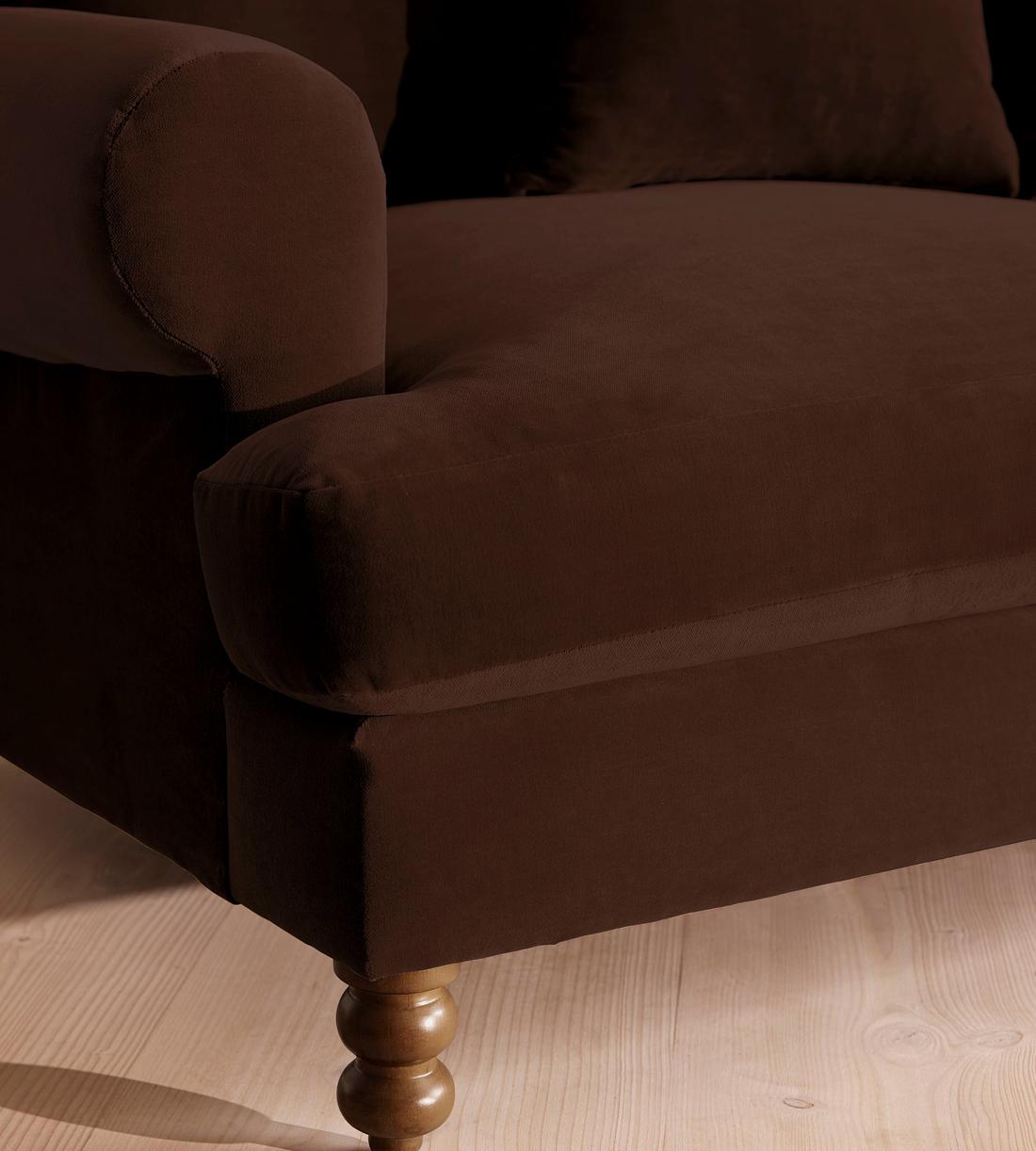 Audrey Three Seater - Sofa - Velvet - Chocolate - Images - Image 5