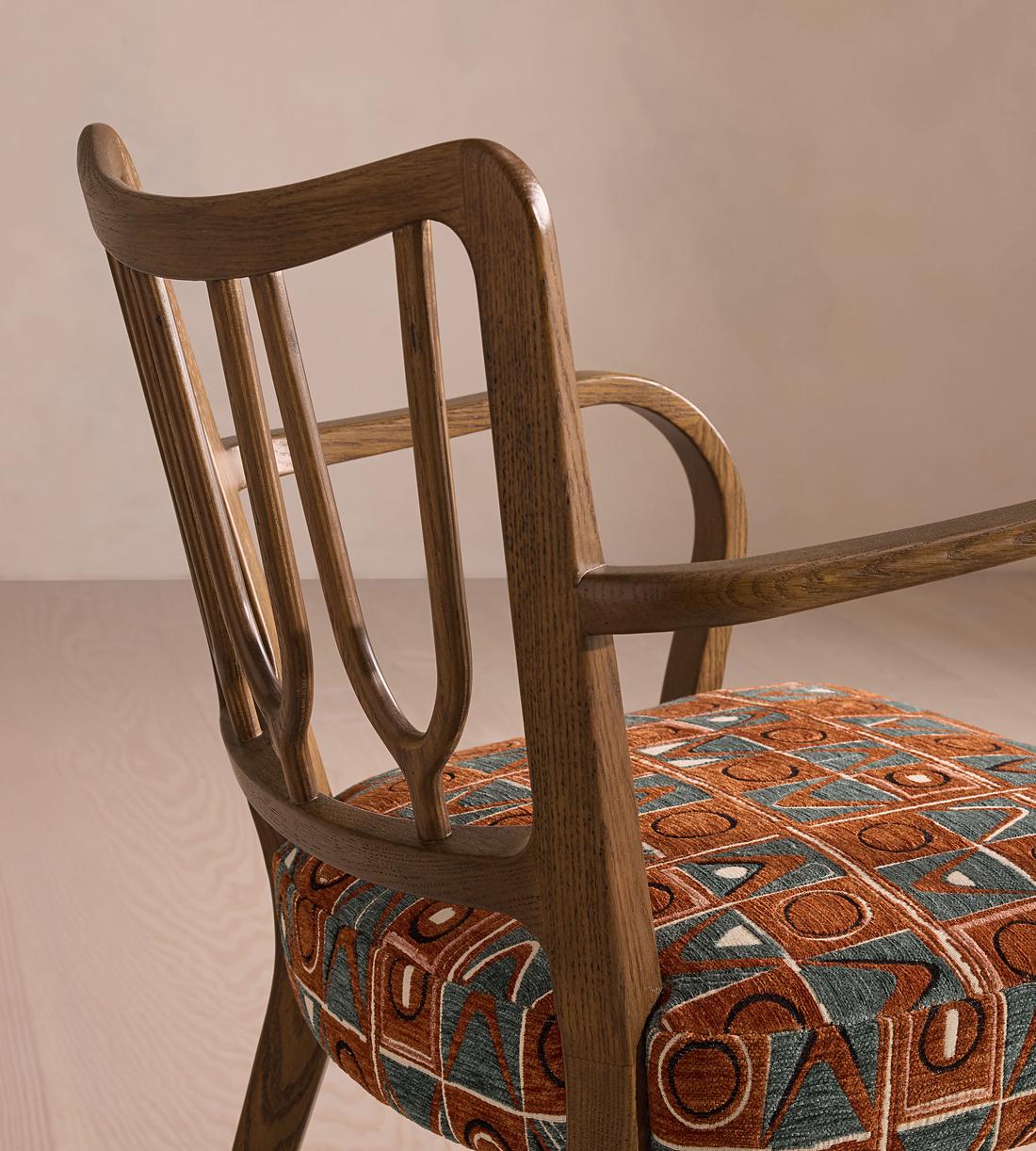 Leonie Armed Dining Chair - Lumi Jacquard - Lifestyle - Image 1