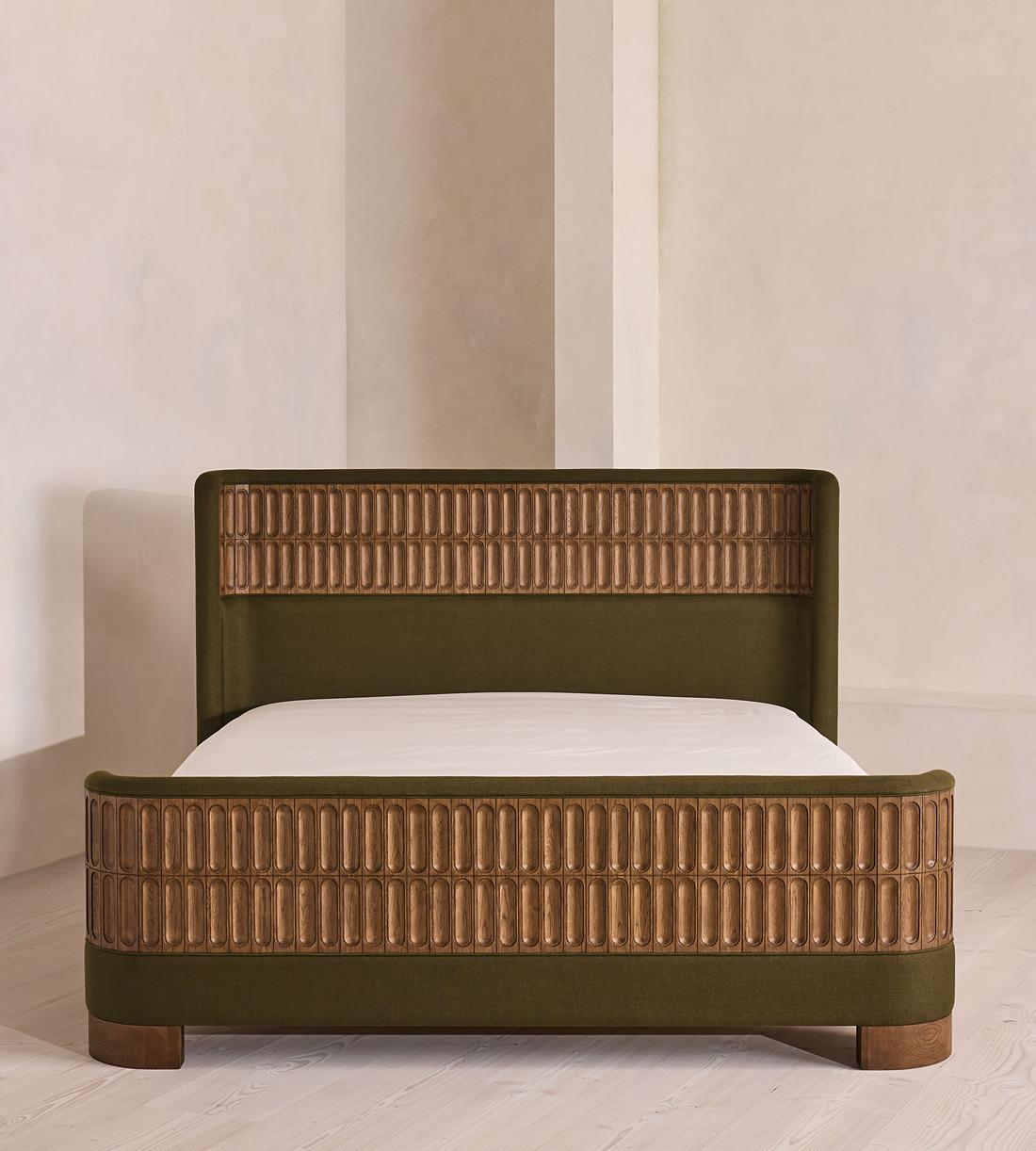 Devon Bed - Queen - Linen - Olive - US - Listing - Image 5