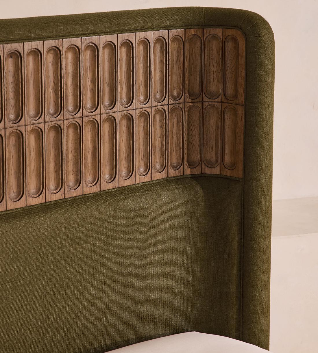 Devon Bed - Queen - Linen - Olive - US - Images - Image 7