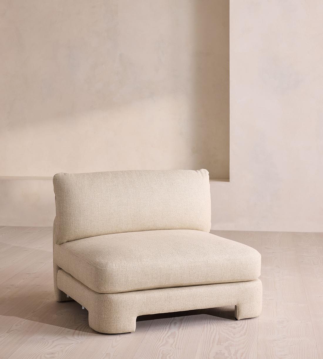Odell Sectional Sofa - Armless Module - Textured Linen - US - Image 1