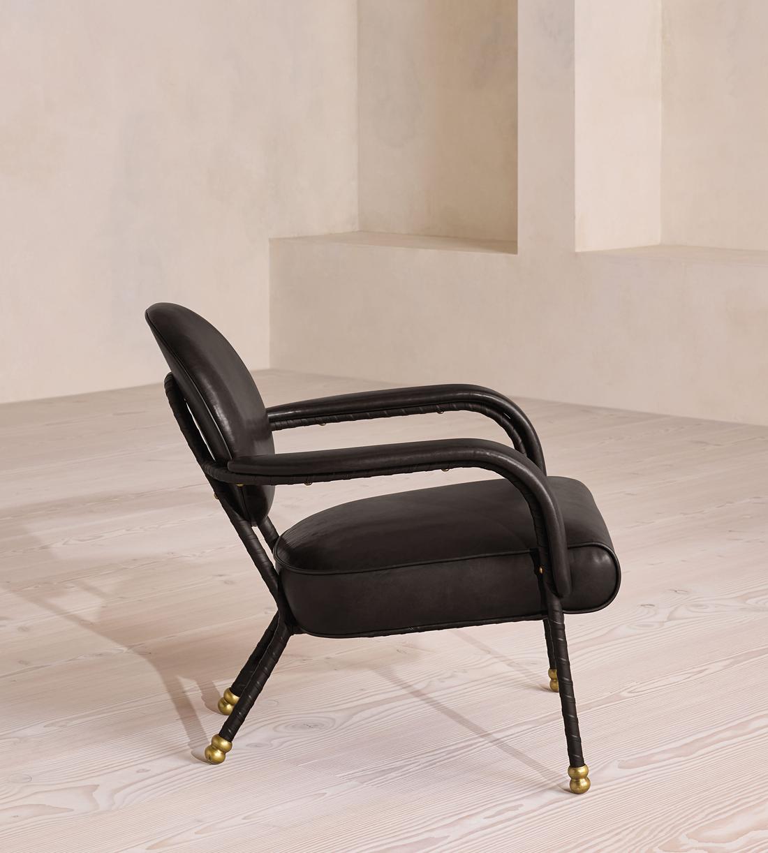 Milo Armchair - Leather - Black - US - Images - Image 3
