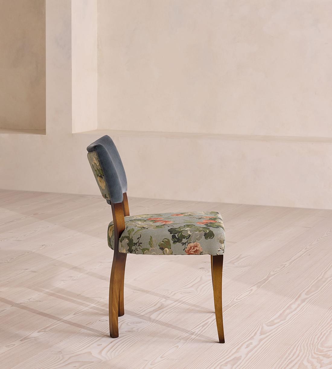 Pair of Molina Dining Chairs - Skylar Print - Velvet Grey Blue - US - Images - Image 3