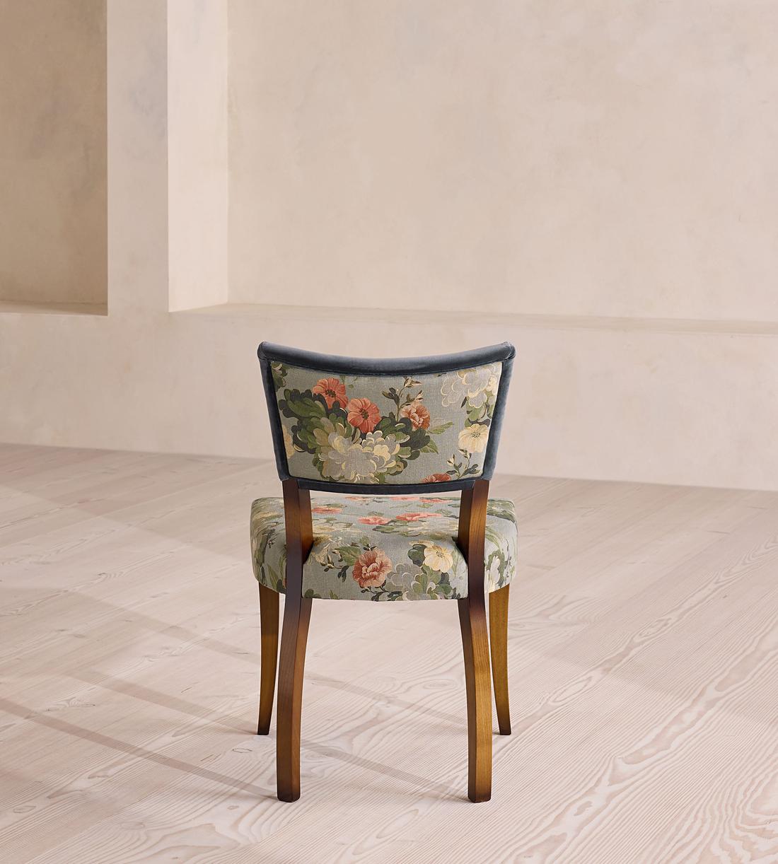 Pair of Molina Dining Chairs - Skylar Print - Velvet Grey Blue - US - Images - Image 4