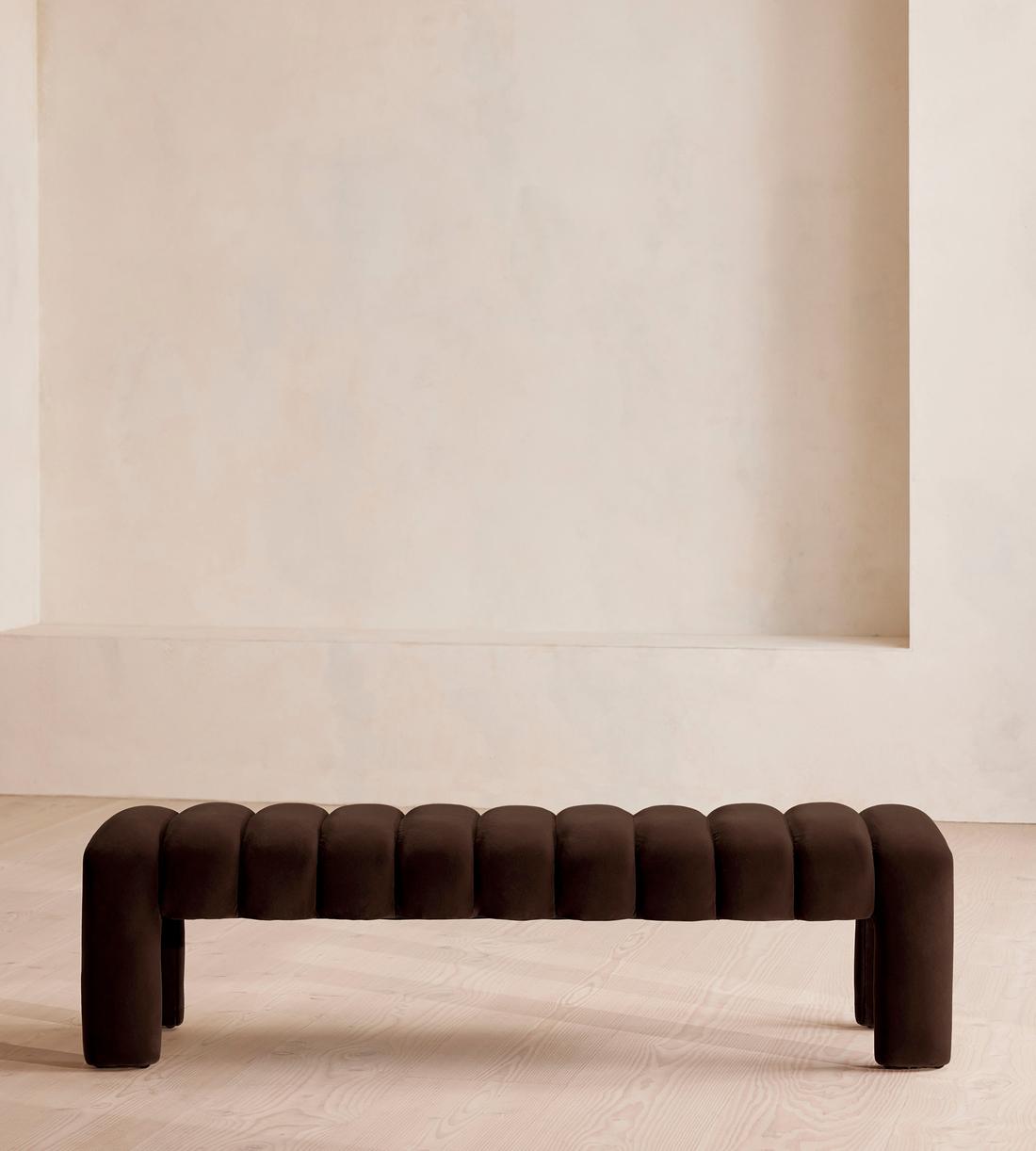Willis Bench - Chocolate Velvet - UK - Listing - Image 1