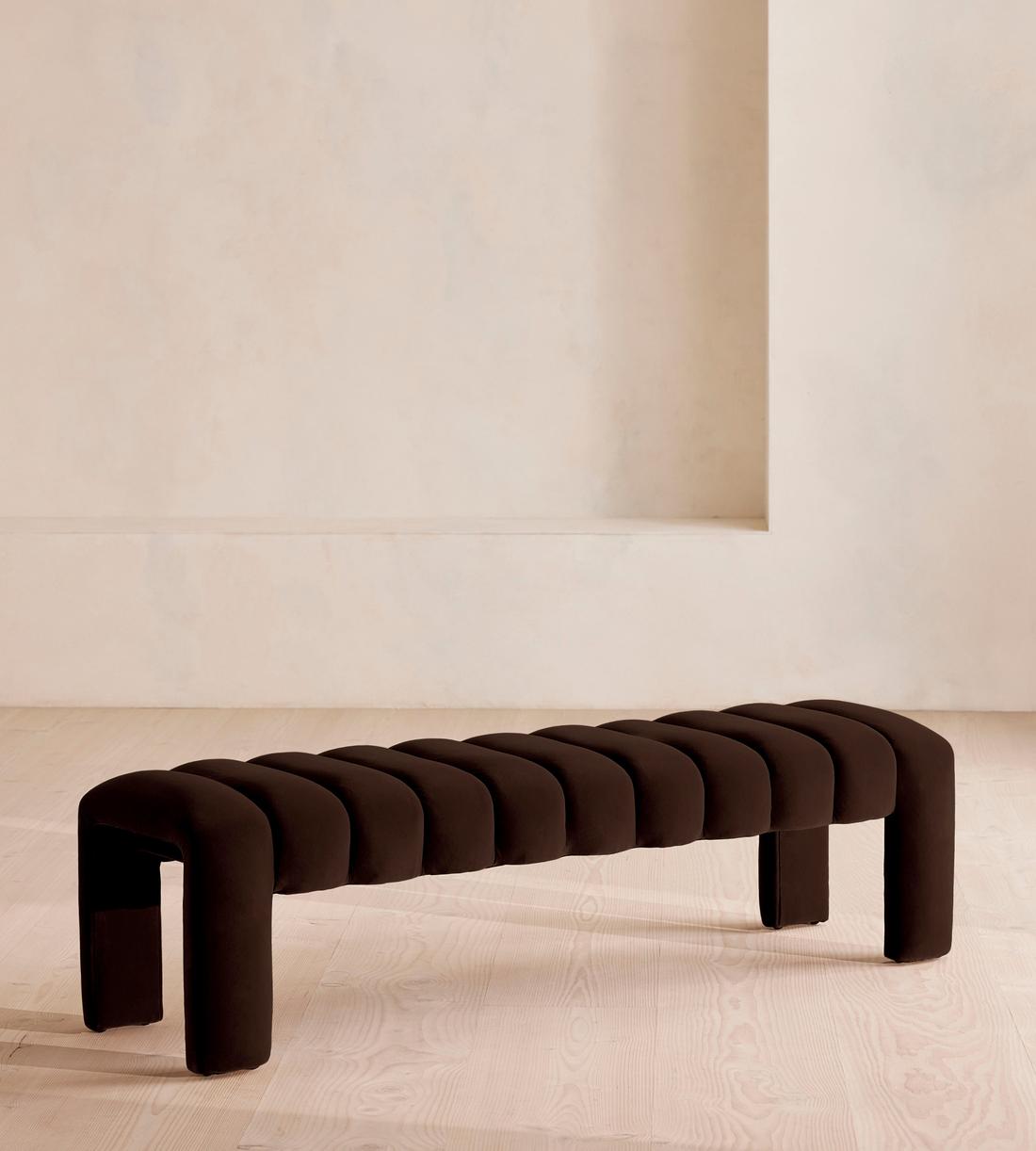Willis Bench - Chocolate Velvet - UK - Listing - Image 2