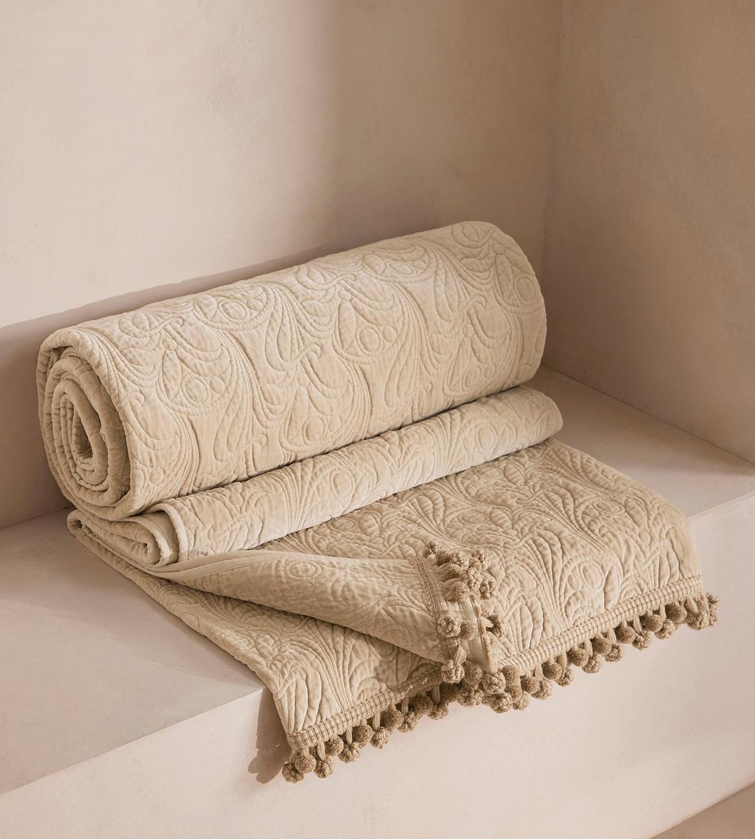 Obie Bedspread Cream - 230 x 230cm - Listing - Image 3