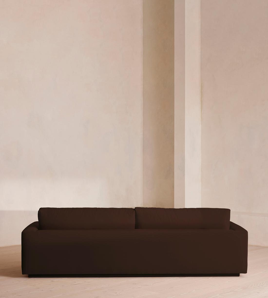 Mossley Four Seater Sofa - Velvet - Chocolate Brown - Images - Image 4