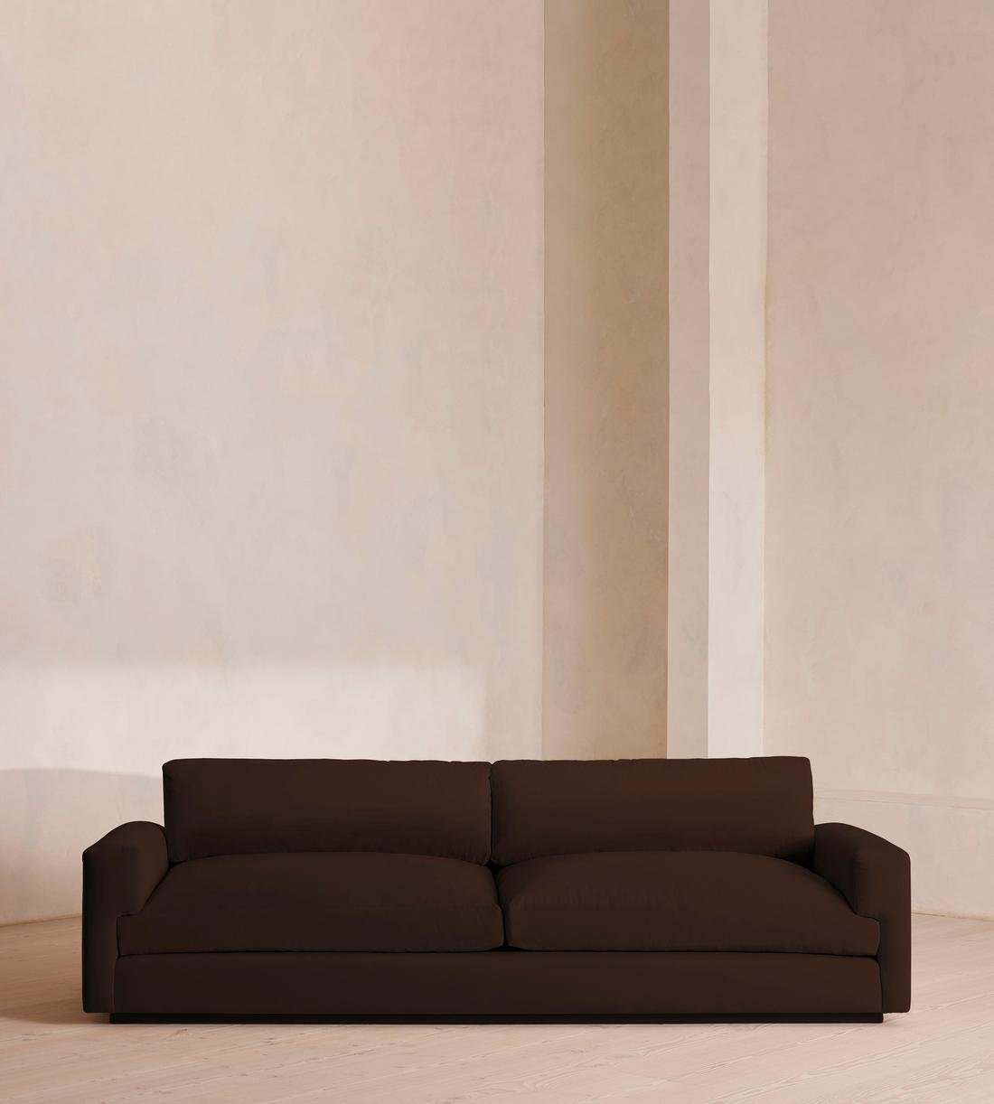 Mossley Four Seater Sofa - Velvet - Chocolate Brown - Listing - Image 1