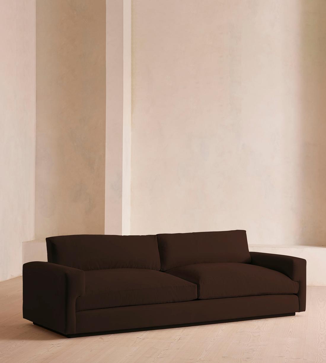 Mossley Four Seater Sofa - Velvet - Chocolate Brown - Listing - Image 2