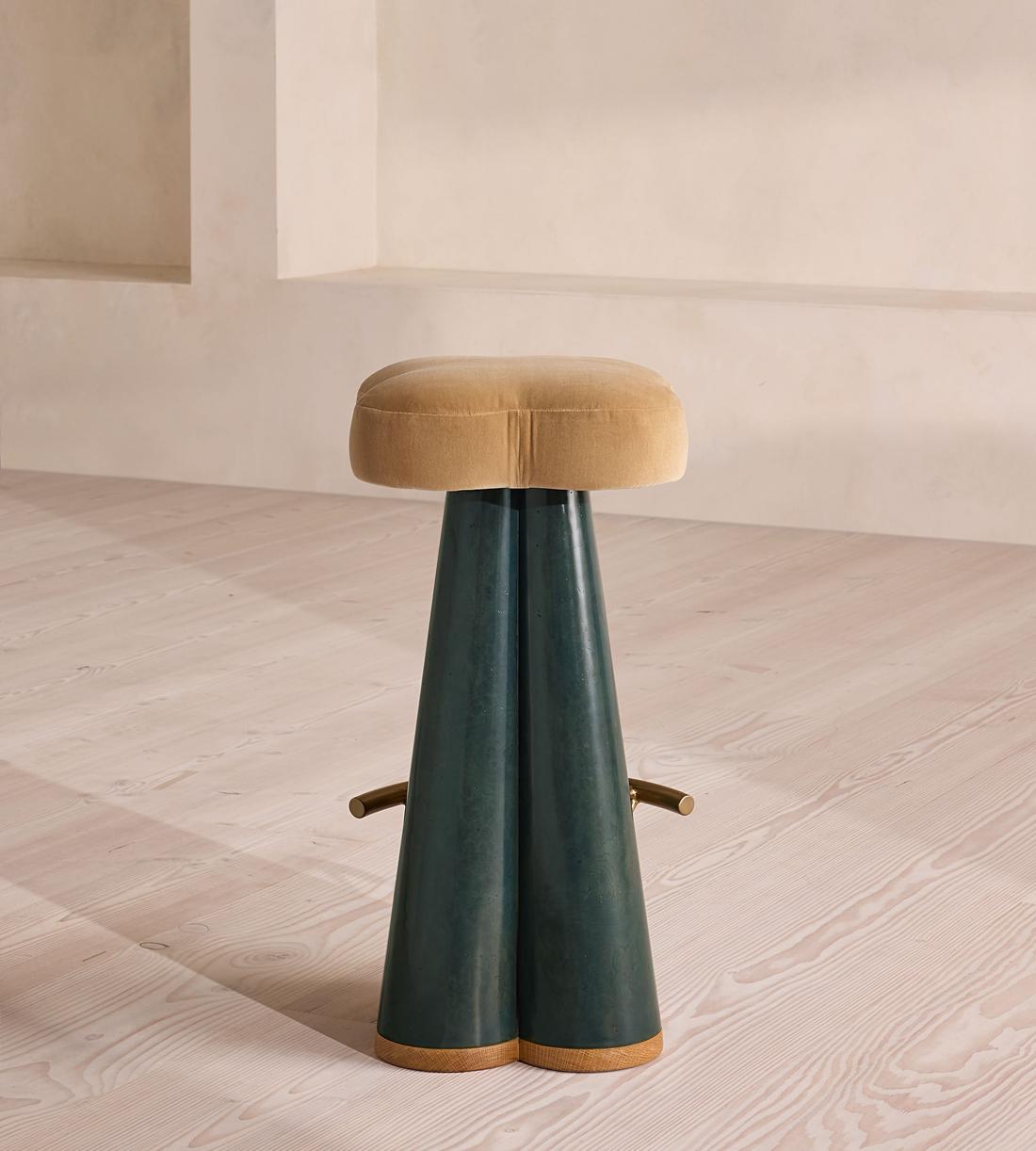 Albany Barstool - Velvet - Camel - UK - Images - Image 4