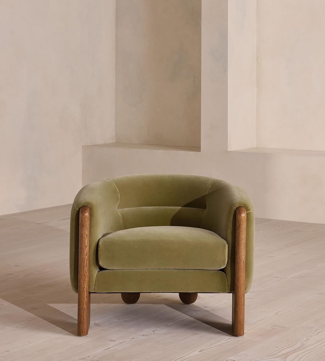 Winnie Armchair - Velvet - Lichen - US - Listing - Image 2
