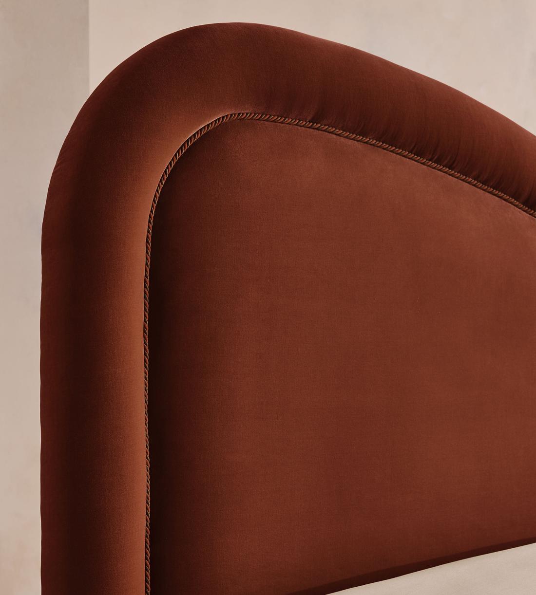 Keira Bed - King - Velvet - Rust - US - Images - Image 4