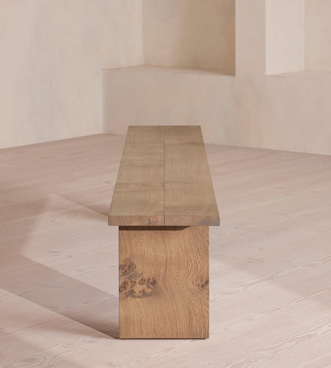 Calne Bench - Aged Oak - 240cm - Images - Image 4