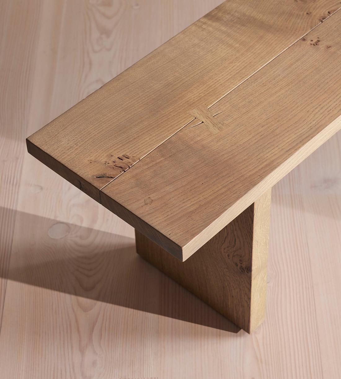 Calne Bench - Aged Oak - 240cm - Images - Image 5