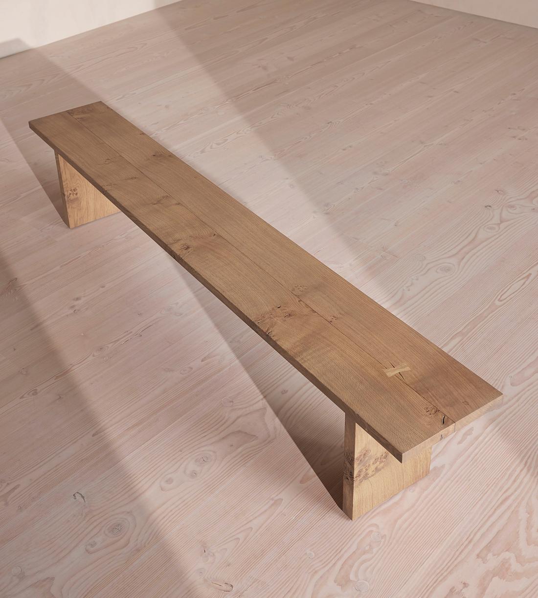 Calne Bench - Aged Oak - 240cm - Images - Image 7
