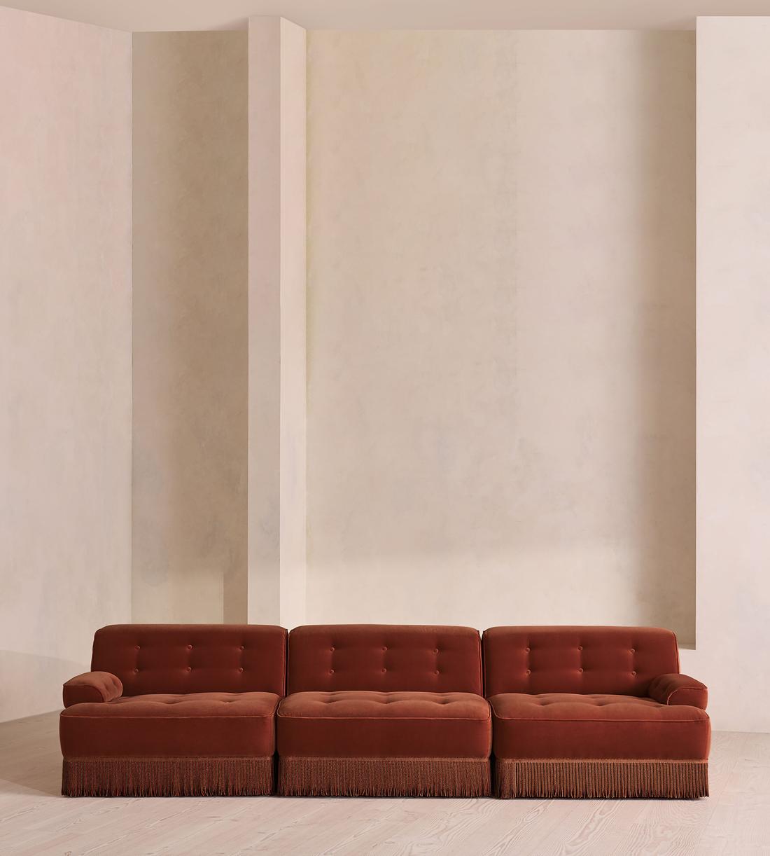 Elowen Modular Sofa - Four Seater - Velvet - Rust UK - Listing - Image 3