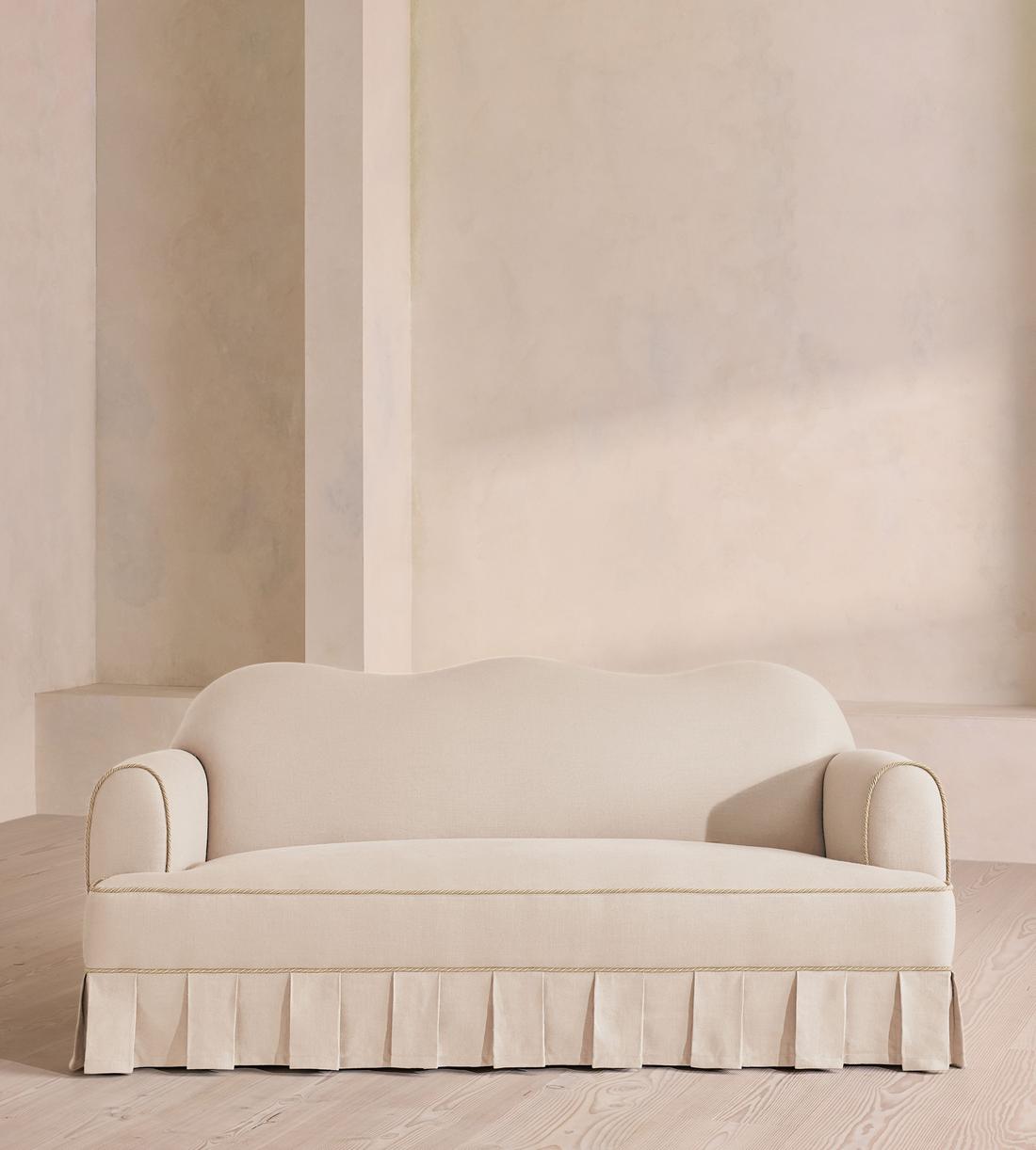 Madelyn Three Seater Sofa - Linen - Bisque - UK - Listing - Image 2