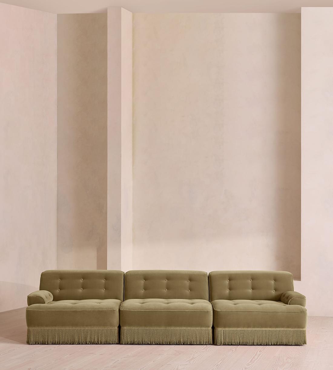 Elowen Modular Sofa - Four Seater - Velvet - Lichen UK - Listing - Image 3