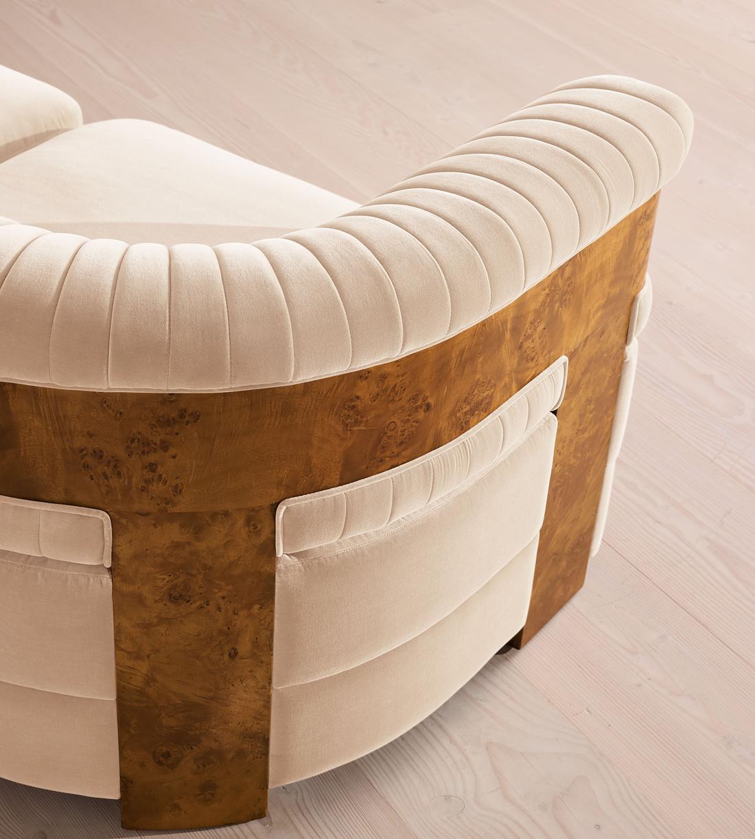 Caleb Modular Corner Sofa - Velvet - Porcelain - Dark Burl - UK - Images - Image 5