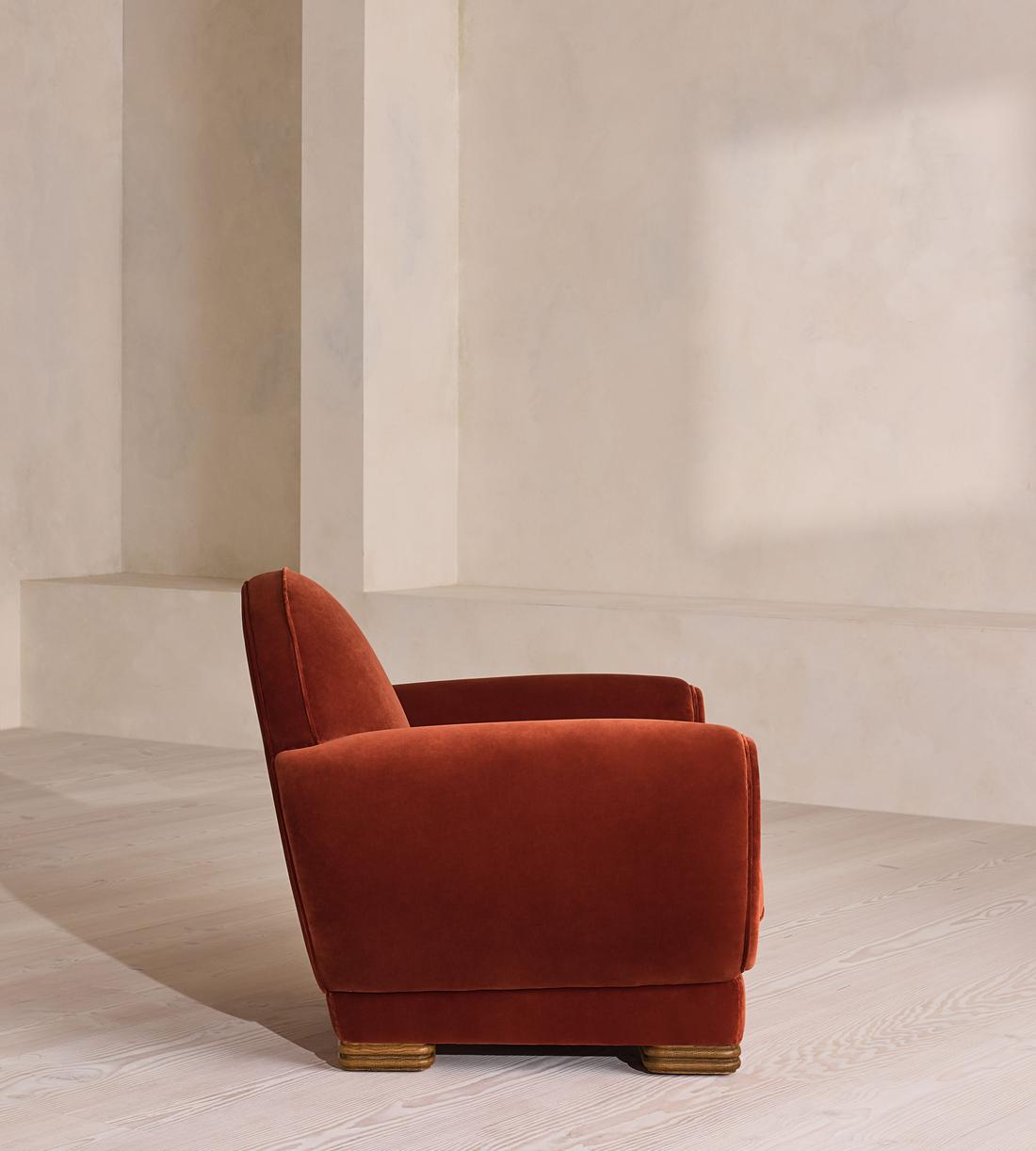Aubin Armchair - Velvet - Rust - Images - Image 5