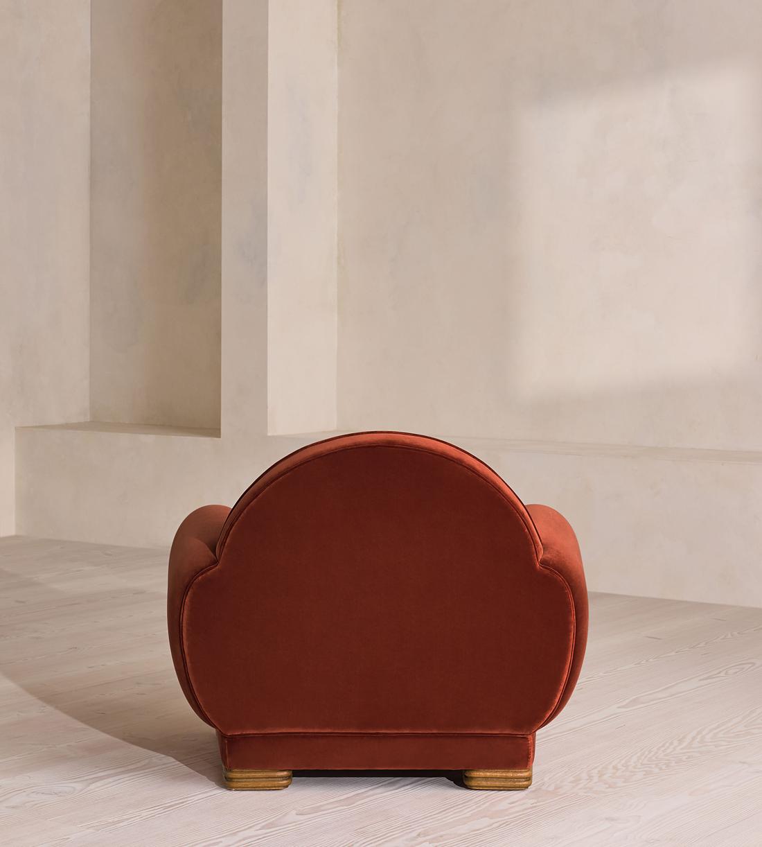 Aubin Armchair - Velvet - Rust - Images - Image 6