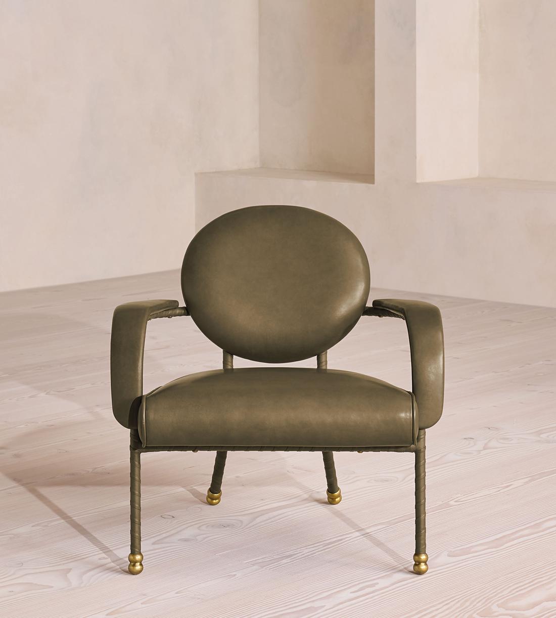 Milo Armchair - Leather - Moss - Listing - Image 4