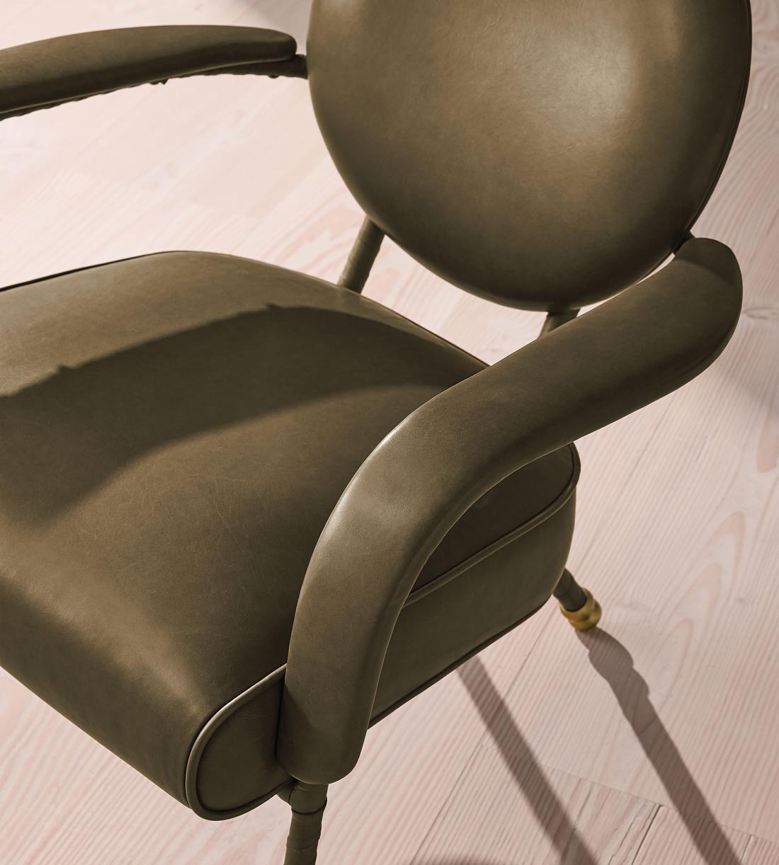 Milo Armchair - Leather - Moss - Images - Image 7