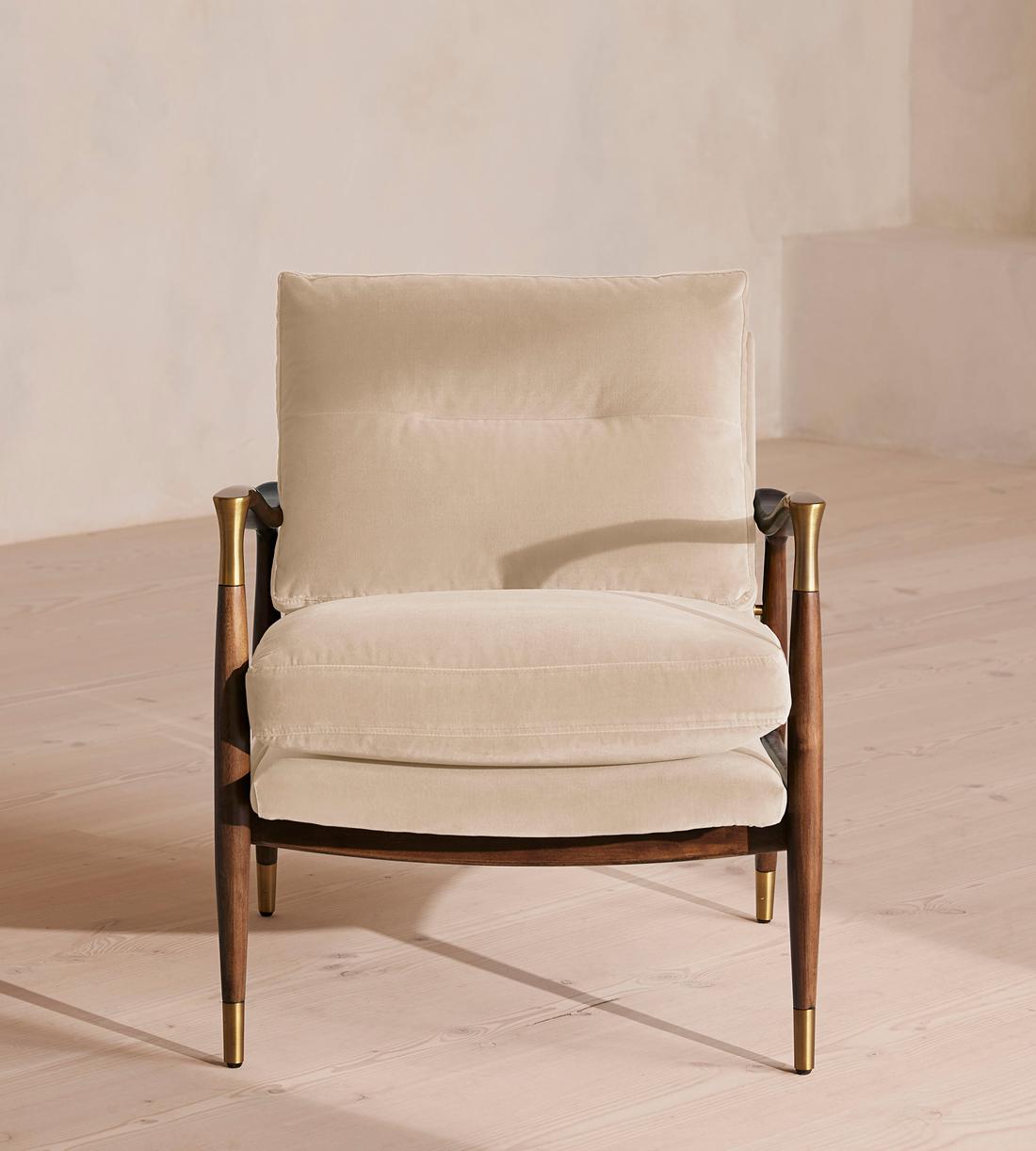 Theodore Armchair - Velvet - Porcelain - Listing - Image 2