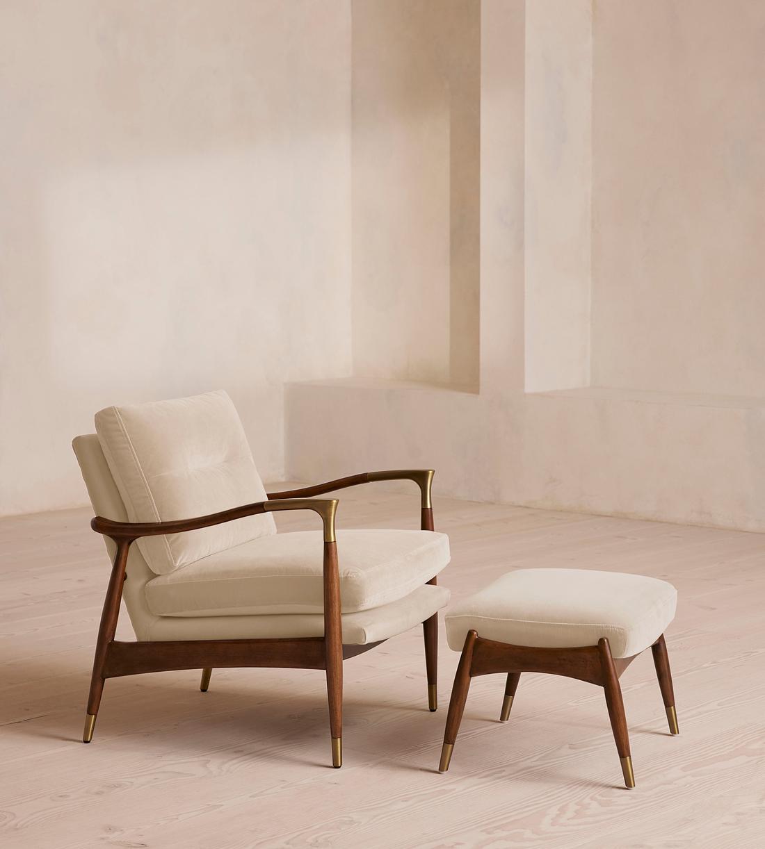 Theodore Armchair - Velvet - Porcelain - Images - Image 4