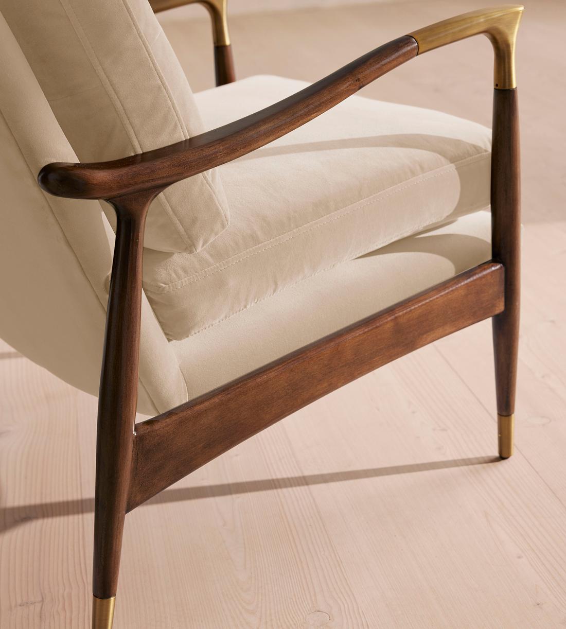 Theodore Armchair - Velvet - Porcelain - Images - Image 5