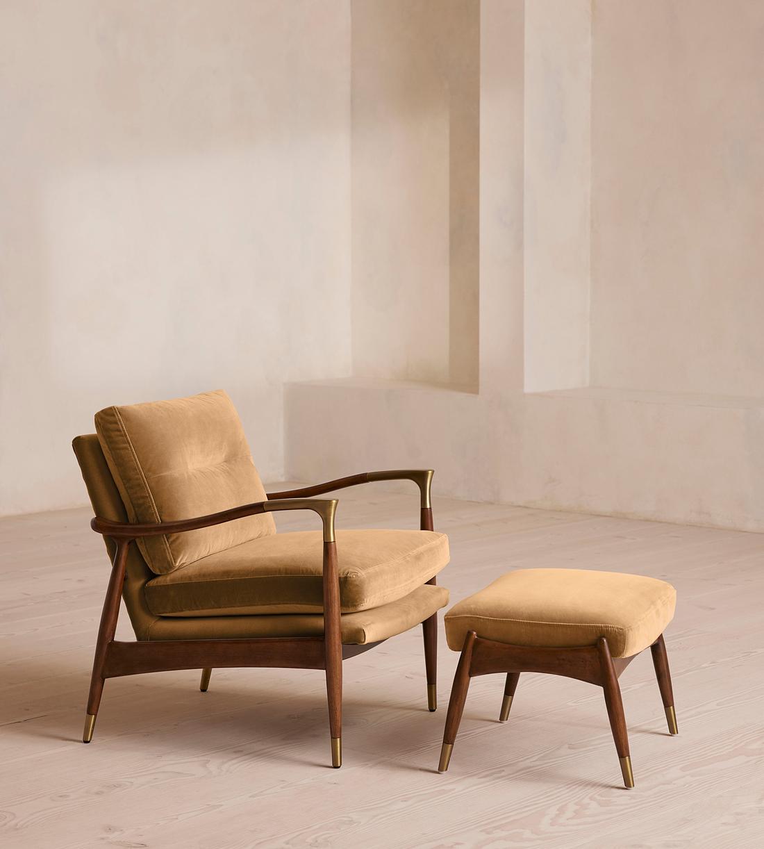 Theodore Armchair - Velvet - Camel - Images - Image 4