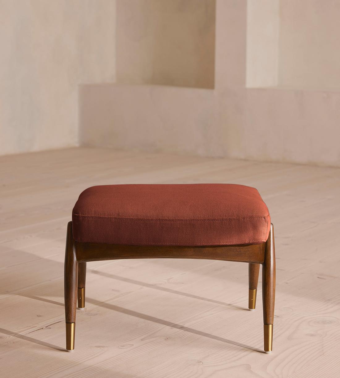 Theodore Footstool - Linen - Sienna - Listing - Image 2