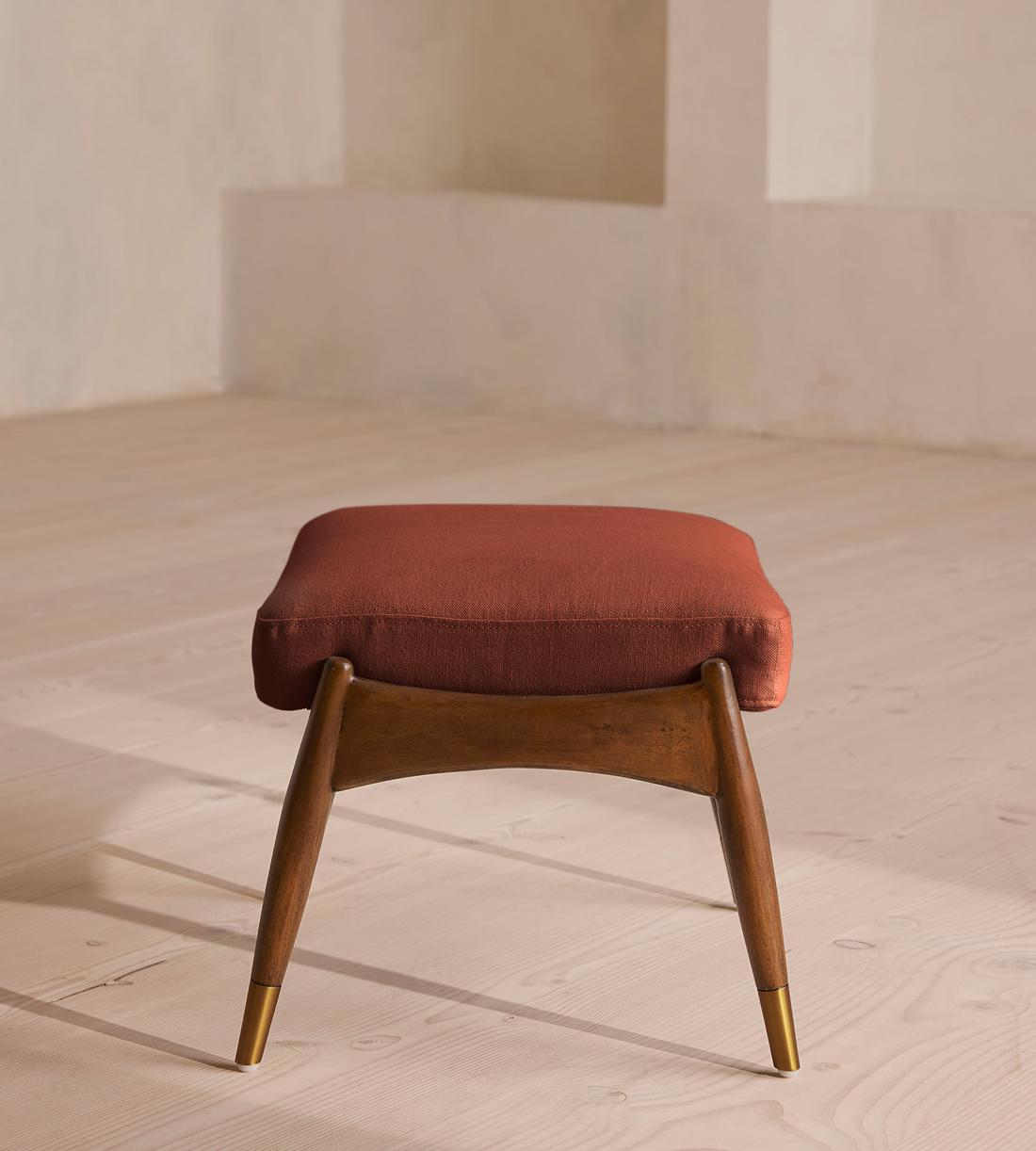Theodore Footstool - Linen - Sienna - Images - Image 4