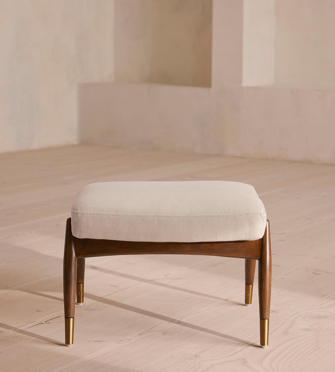 Theodore Footstool - Linen - Bisque - US - Listing - Image 2