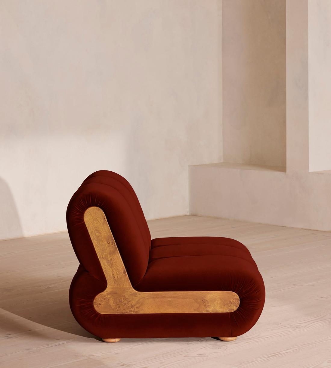 Noelle Sectional Sofa - Straight Module - Velvet Rust - US - Image 3