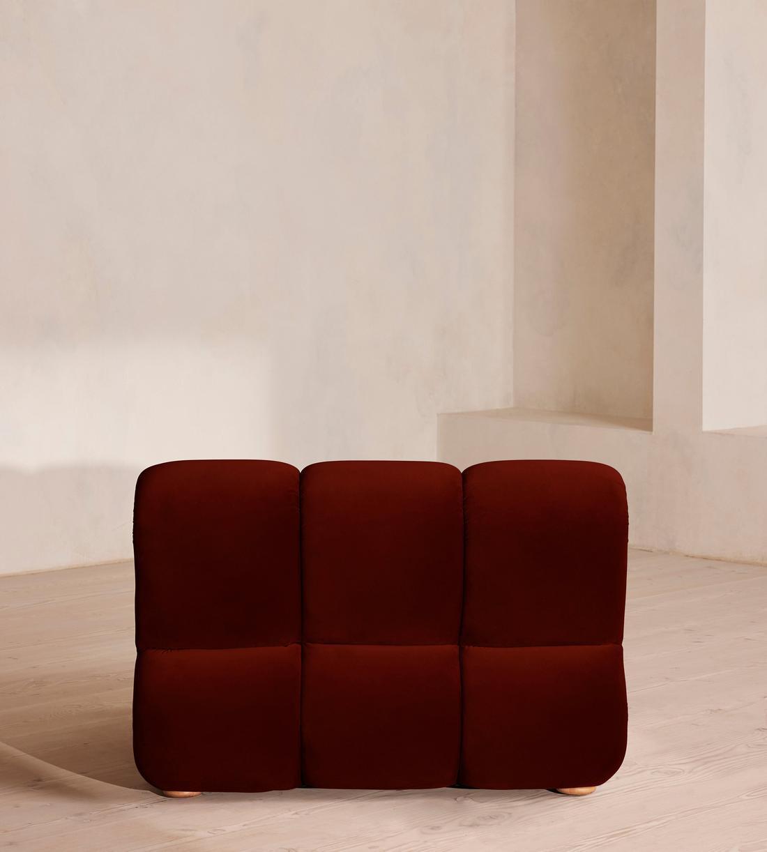 Noelle Sectional Sofa - Straight Module - Velvet Rust - US - Image 4