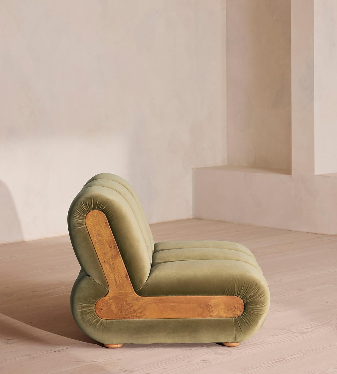 Noelle Modular Sofa - Straight Module - Velvet Lichen - Image 3