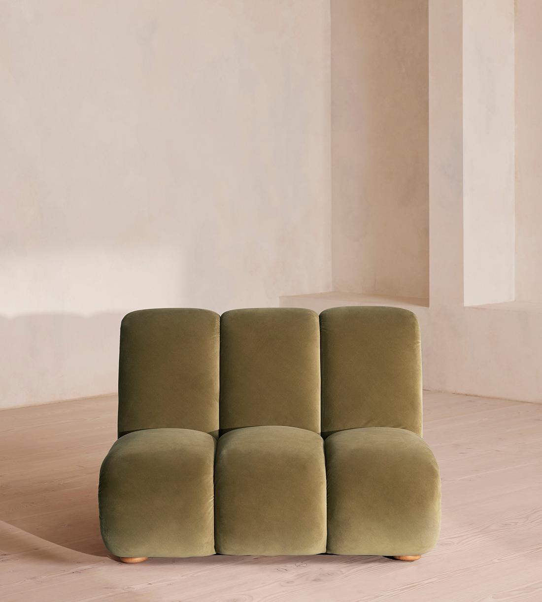 Noelle Sectional Sofa - Straight Module - Velvet Lichen - US - Image 1