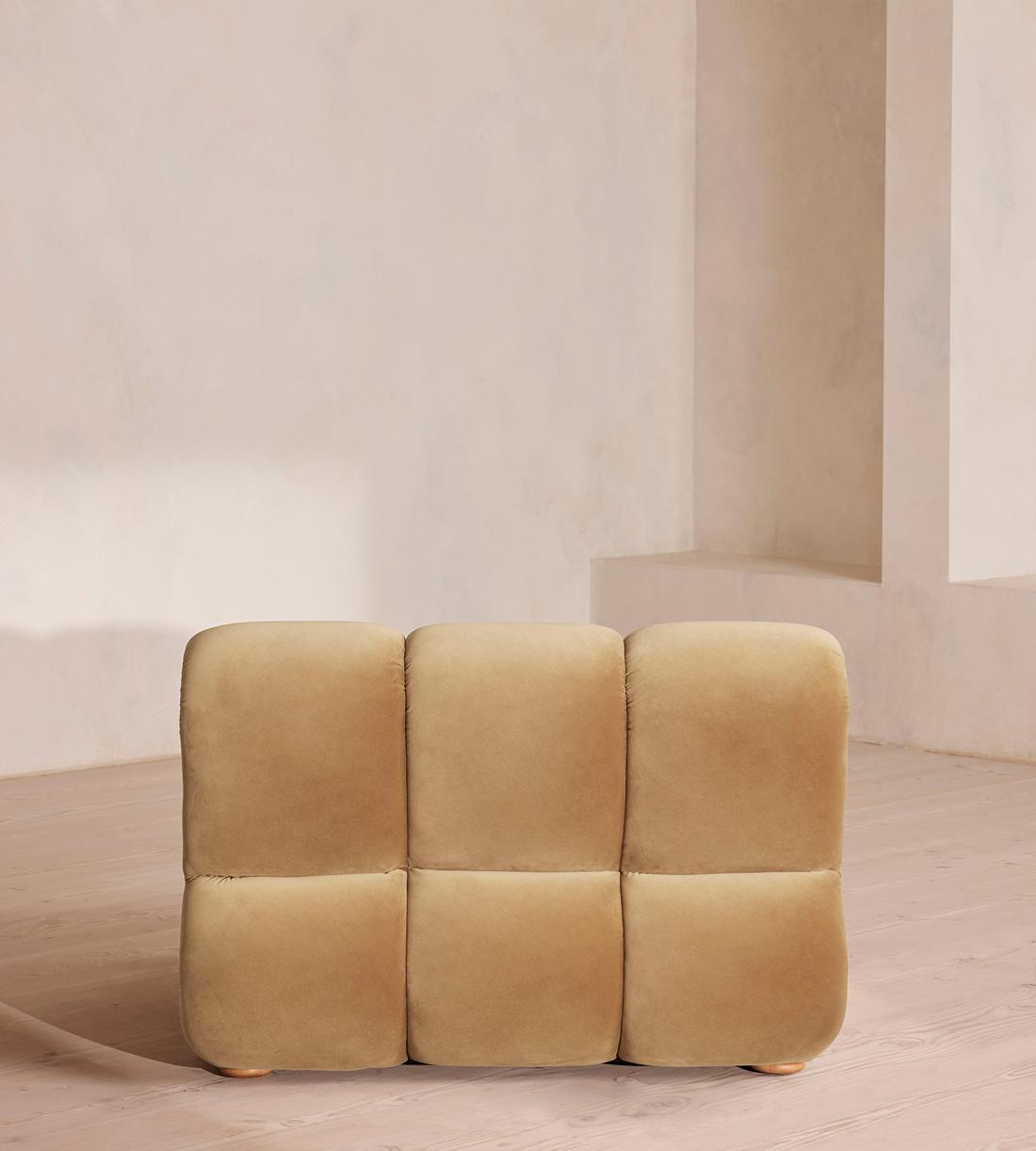 Noelle Sectional Sofa - Straight Module - Velvet Camel - US - Image 4