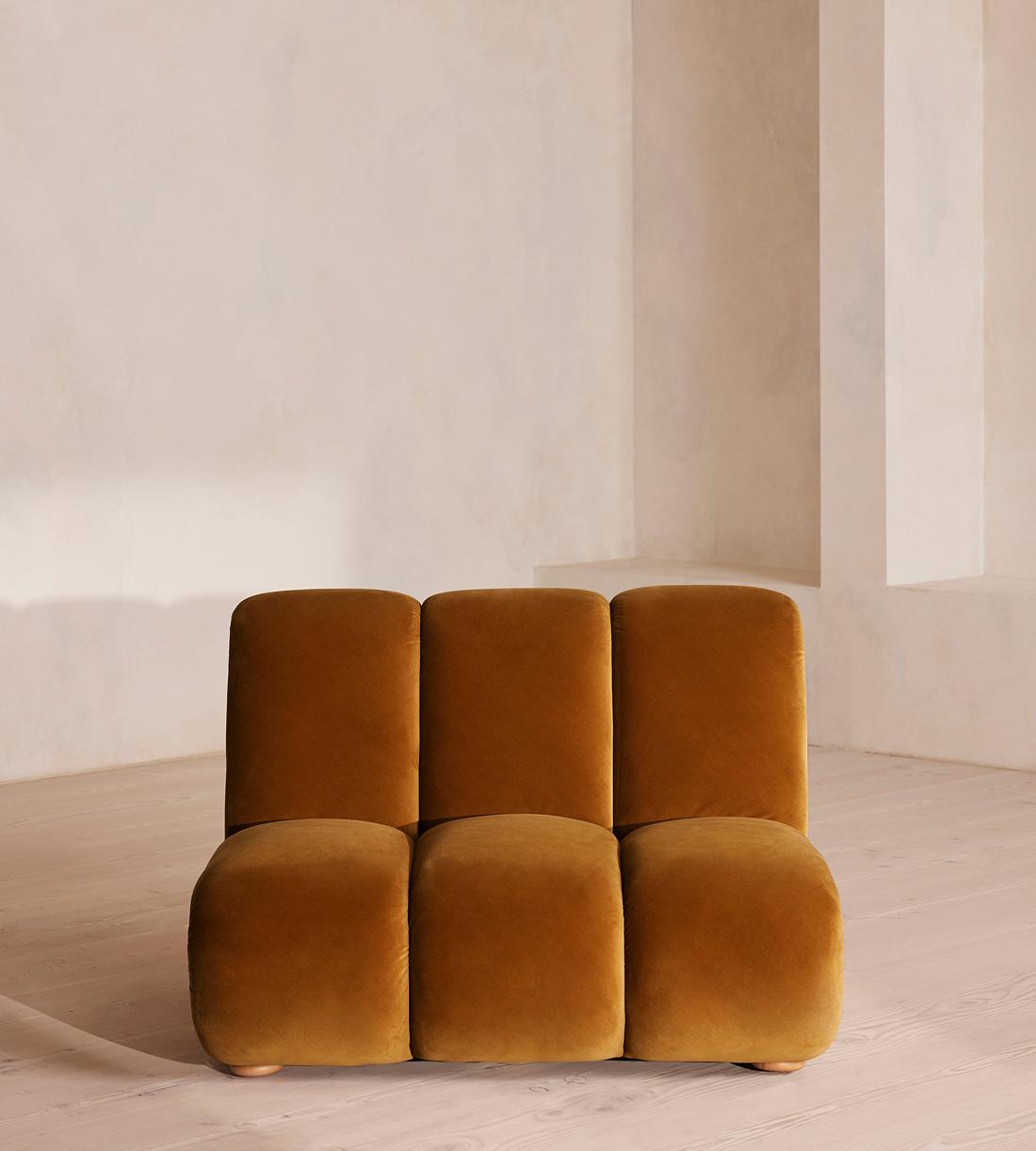 Noelle Sectional Sofa - Straight Module - Velvet Mustard - US - Image 2