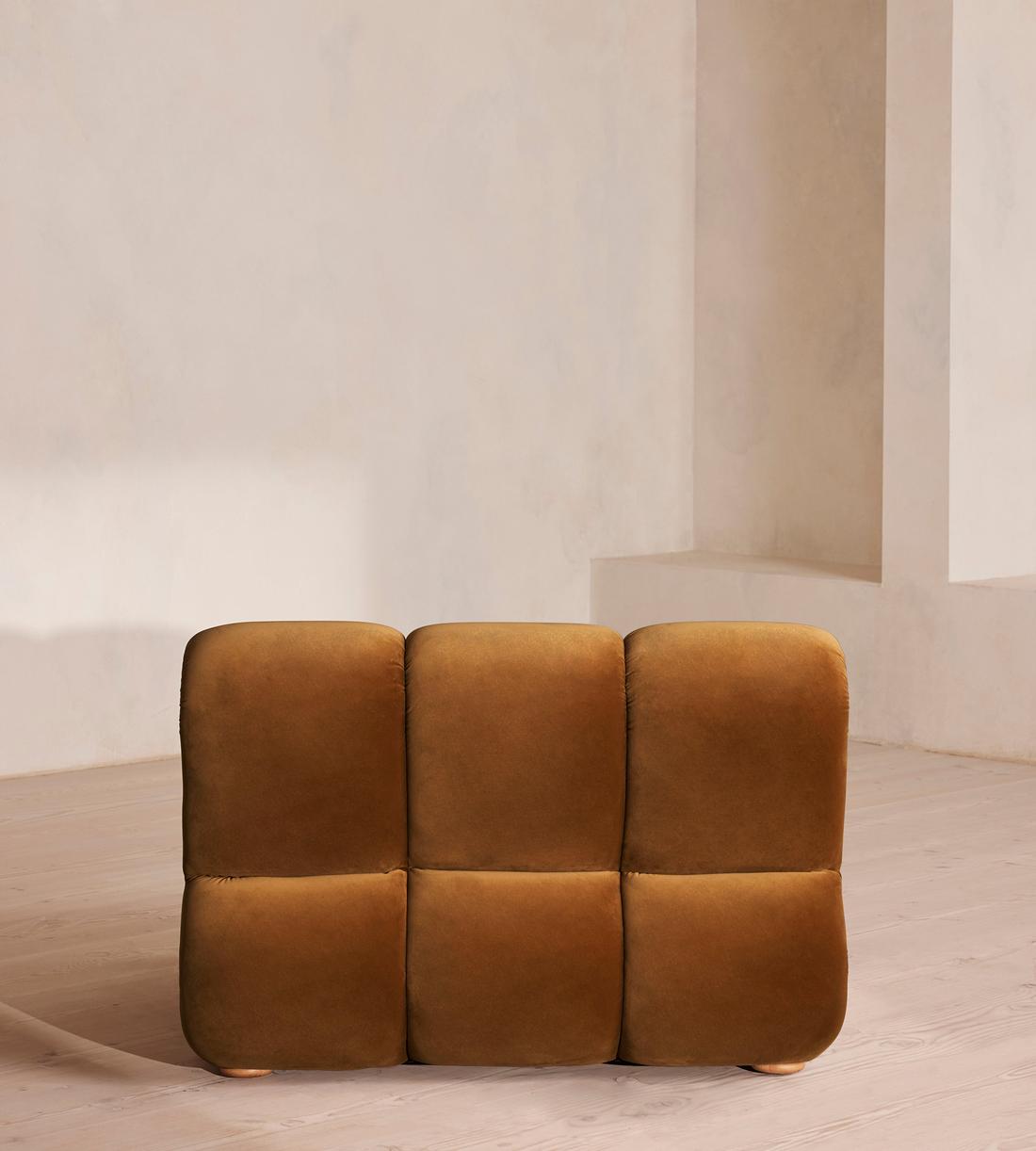 Noelle Sectional Sofa - Straight Module - Velvet Mustard - US - Image 5