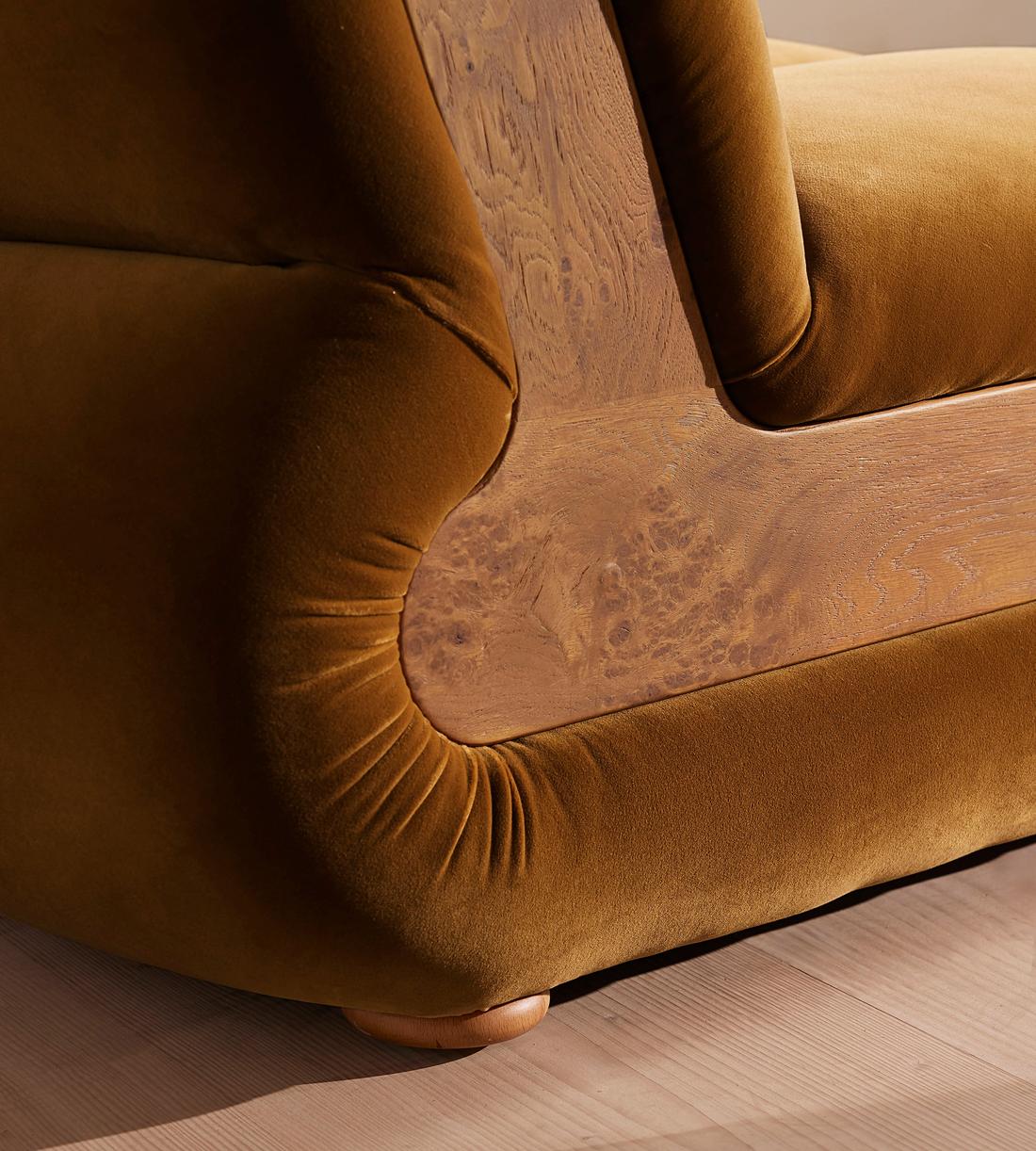 Noelle Sectional Sofa - Straight Module - Velvet Mustard - US - Image 6