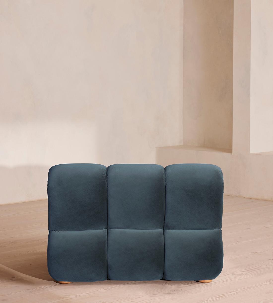 Noelle Sectional Sofa - Straight Module - Velvet Grey Blue - US - Image 4
